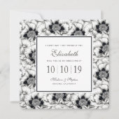 Floral met zwarte & witte handtekeningen - Bridesm Kaart (Voorkant)