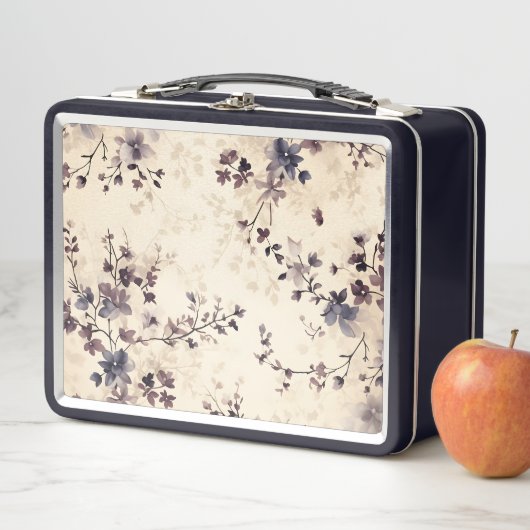 Floral Metal Lunch Box (In situ)