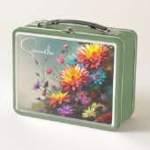 Floral Metal Lunch Box (Voorkant)