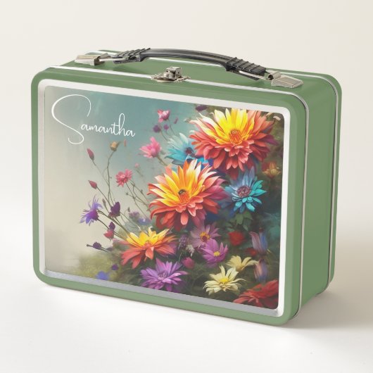 Floral Metal Lunch Box (Voorkant)