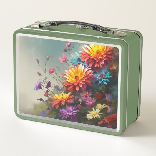 Floral Metal Lunch Box (Achterkant)