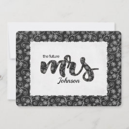 Floral mevrouw Vrijgezellenfeest Invite Kaart