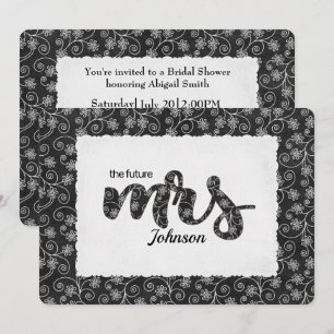 Floral mevrouw Vrijgezellenfeest Invite Kaart