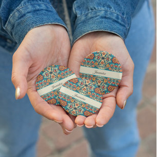 Floral Mexicaans Patroon, aanpasbaar Button Flesopener