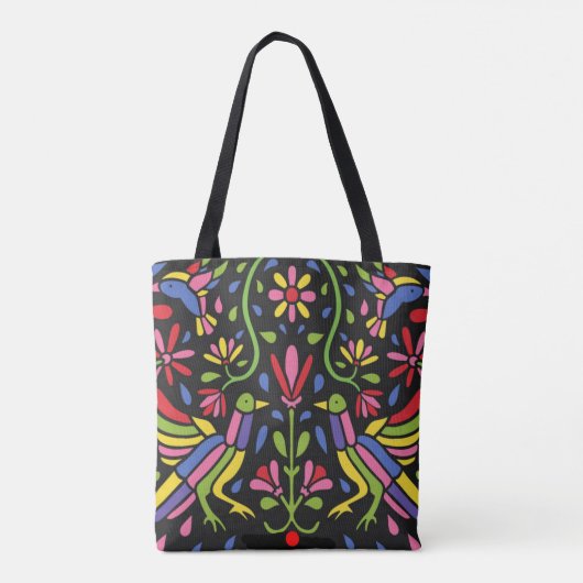 Floral Mexicaanse Design Tote Bag (Achterkant)
