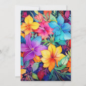 Floral Mexicaanse Fiesta Bloemen Bruiloft Kaart (Achterkant)