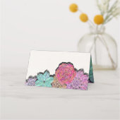 Floral Mexicaanse Fiesta Mandala tafelkaarten Plaatskaartje (Achterkant)