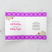 Floral Mexicaanse Fiesta Zwart en Roze Zoet 16 (Binnen)