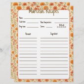  Floral Mexicaanse Receptiepagina's voor Multomap (Voorkant / Achterkant)