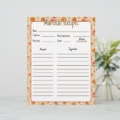  Floral Mexicaanse Receptiepagina's voor Multomap (Staand voorkant)