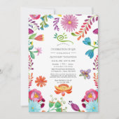 Floral Mexican Fiesta Celebration of Life Kaart (Voorkant)