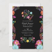 Floral Mexican Fiesta QR Code RSVP Weddenschap Kaart (Voorkant)