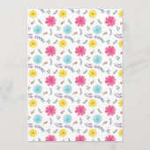 Floral Mexican Fiesta Vrijgezellenfeest Advieskaart (Achterkant)