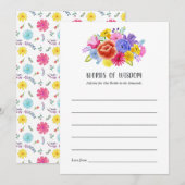 Floral Mexican Fiesta Vrijgezellenfeest Advieskaart (Voorkant / Achterkant)