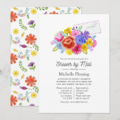 Floral Mexican Fiesta Vrijgezellenfeest per post Kaart (Voorkant / Achterkant)