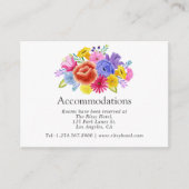 Floral Mexican Fiesta Wedding Accommodations Informatiekaartje (Voorkant)