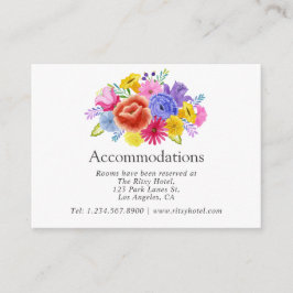 Floral Mexican Fiesta Wedding Accommodations Informatiekaartje