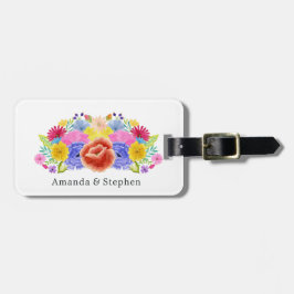 Floral Mexican Fiesta Wedding Bagagelabel