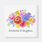 Floral Mexican Fiesta Wedding Magneet (Voorkant)