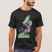 Floral Microscope Medical Laboratory Biology Micro T-shirt (Voorkant)