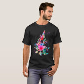 Floral Microscope Medical Laboratory Tools Microbi T-shirt (Voorkant volledig)