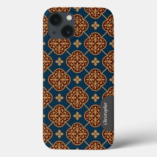 Floral middeleeuws tegel patroon CC0910 Augustus P Case-Mate iPhone Case (Achterkant)