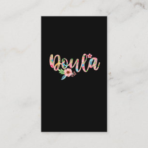 Floral Midechtgenote Flower Cute Baby Birth Doula Visitekaartje