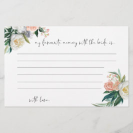 Floral Mijn favoriete geheugen met de bruidskaarte Flyer