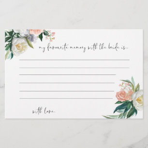 Floral Mijn favoriete geheugen met de bruidskaarte Flyer