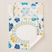 Floral Milestone Afbeelding Prop Sherpa Deken (Voorkant)