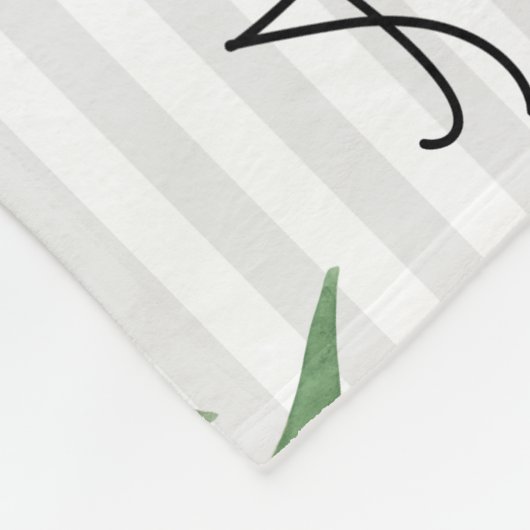 Floral Milestone Baby Blanket Fleece Deken (Hoek)