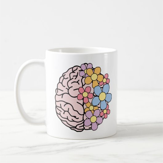 Floral Mind Brain Koffiemok (Links)