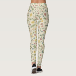 Floral Mini Ditsy Pattern – Tiny Vintage Botanical Leggings