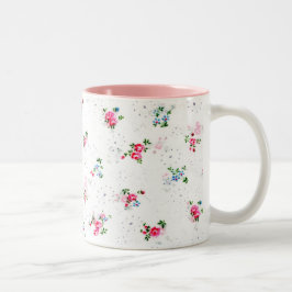 Floral Mini Rozen Tweekleurige Koffiemok
