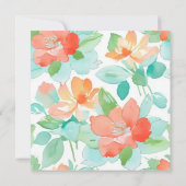 Floral Minimal Wedding Save The Date Kaart (Achterkant)