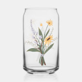 Floral minimalist blikvorm glas (Voorkant)