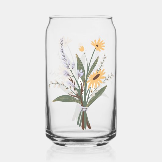 Floral minimalist blikvorm glas (Achterkant)