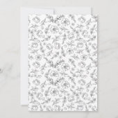 Floral Minimalist Botanical Calendar Wedding  Save The Date (Achterkant)