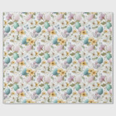 Floral Minimalist Eggs | Easter Wrapping Paper Cadeaupapier (Vlak)