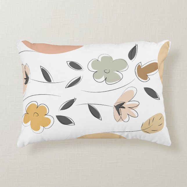 Floral minimalist Pillow Accent Kussen (Voorkant)
