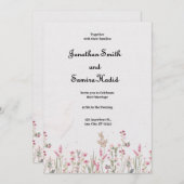 Floral minimalist Weddenschap Kaart (Voorkant / Achterkant)