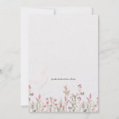 Floral minimalist Weddenschap Kaart (Achterkant)