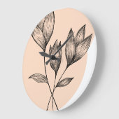 Floral minimalistic  grote klok (Hoek)