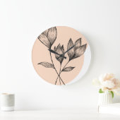 Floral minimalistic  grote klok (Huis)