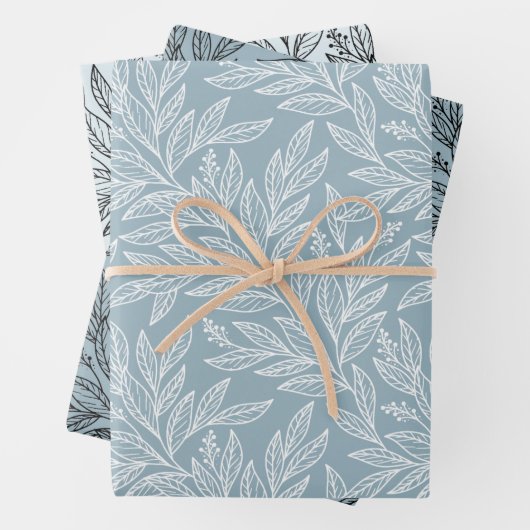 Floral minimalistisch cadeaupapier (In situ)