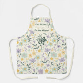 Floral Minimalistisch Koken met Kruiden - keuken Schort (Voorkant)