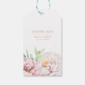 Floral minimalistisch Monogram Wedding Gift Label Cadeaulabel (Achterkant)
