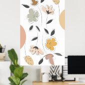 Floral-minimalistisch poster (Thuiskantoor)