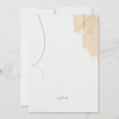 Floral minimalistisch Waterverf huwelijksuitnodigi Kaart (Achterkant)