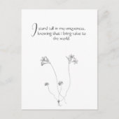 Floral minimalistische  bevestiging Kaart (Voorkant)